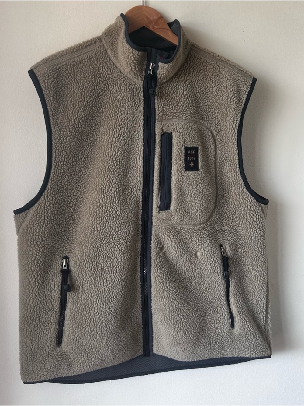 Abercrombie & Fitch Vintage Utility Gorpcore Sherpa Vest Men’s XL